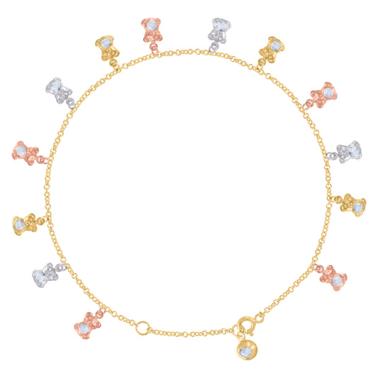 10Kt Gold Anklet 10"
