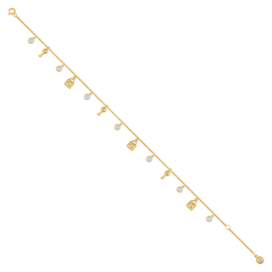 10Kt Gold Anklet 10"