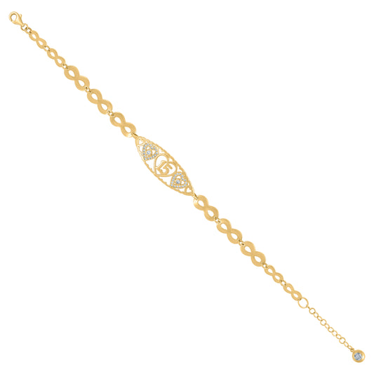 10Kt Gold Turkish Bracelet 8"