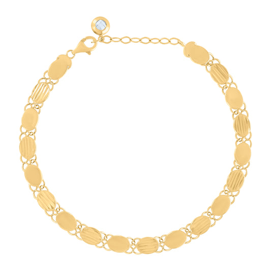 10Kt Gold Turkish Bracelet 8"