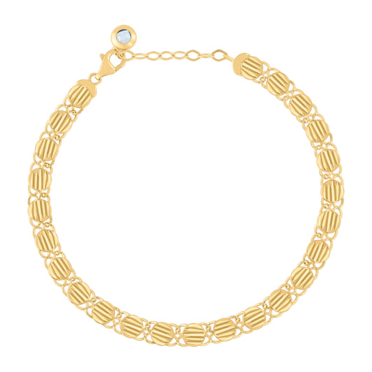 10Kt Gold Turkish Bracelet 8"