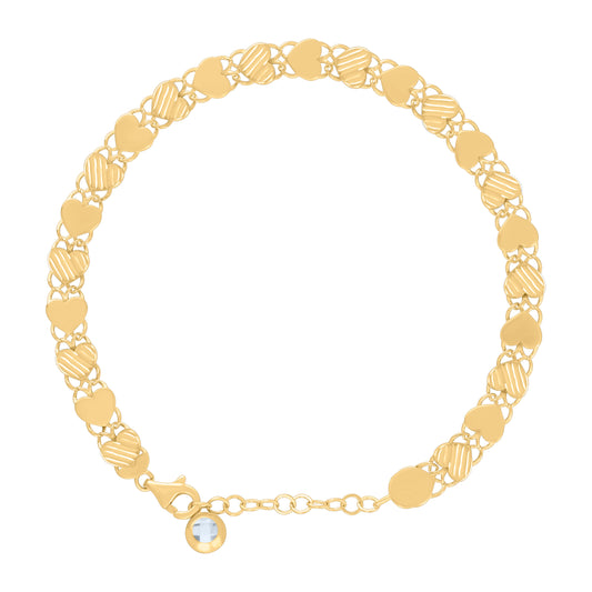 10Kt Gold Turkish Bracelet 8"
