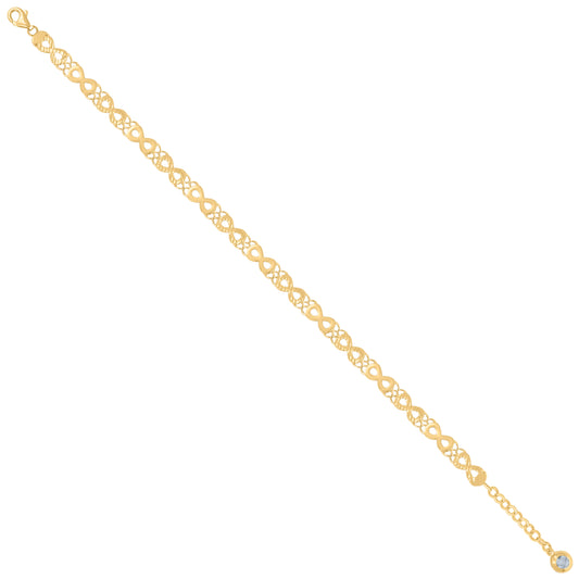 10Kt Gold Turkish Bracelet 8"