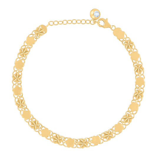 10Kt Gold Turkish Bracelet 8"