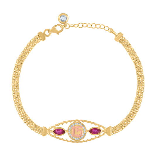 10Kt Gold Turkish Bracelet 8"