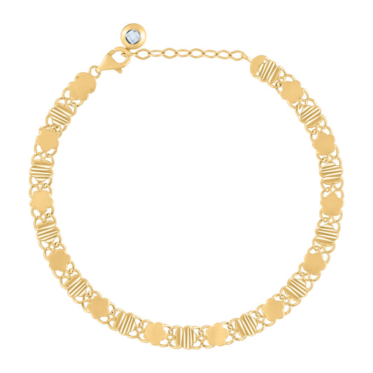 10Kt Gold Turkish Bracelet 8"