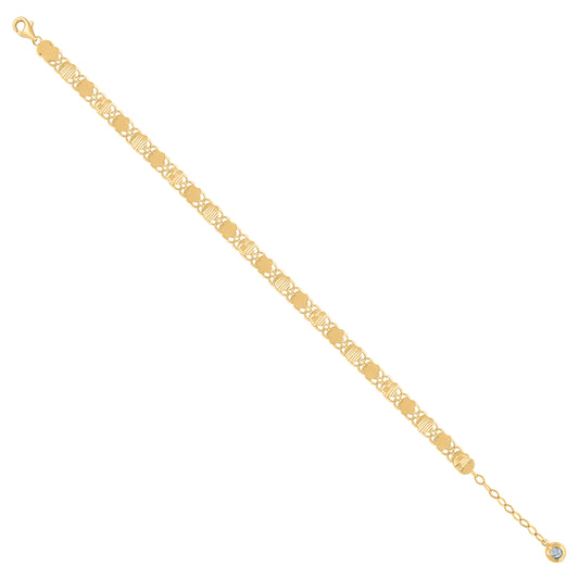 10Kt Gold Turkish Bracelet 8"
