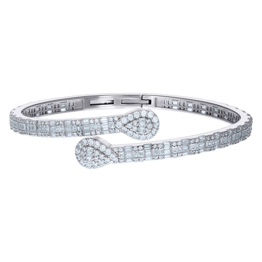925 Sterling Silver Cz Bangle