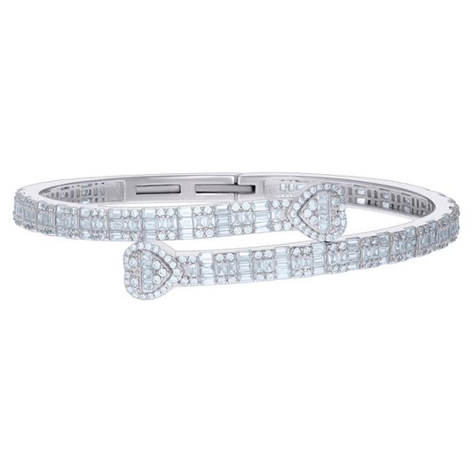 925 Sterling Silver Cz Bangle