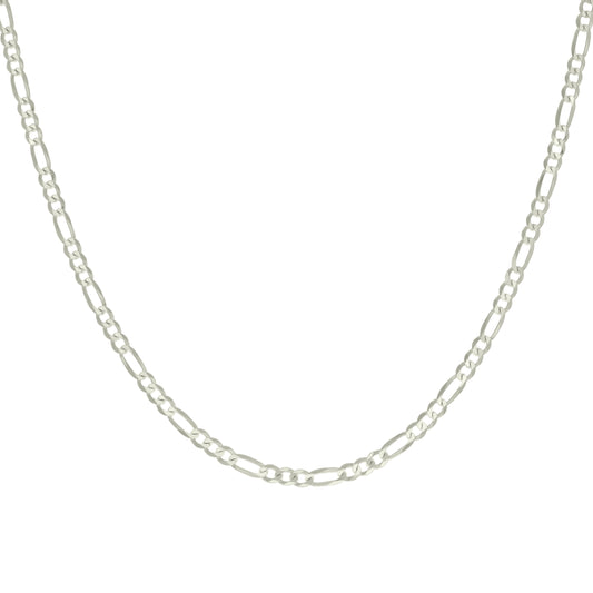 925 Silver Super Flat Figaro Chain 3.9mm