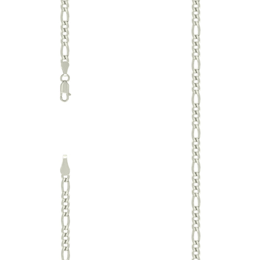 925 Silver Super Flat Figaro Chain 3.9mm