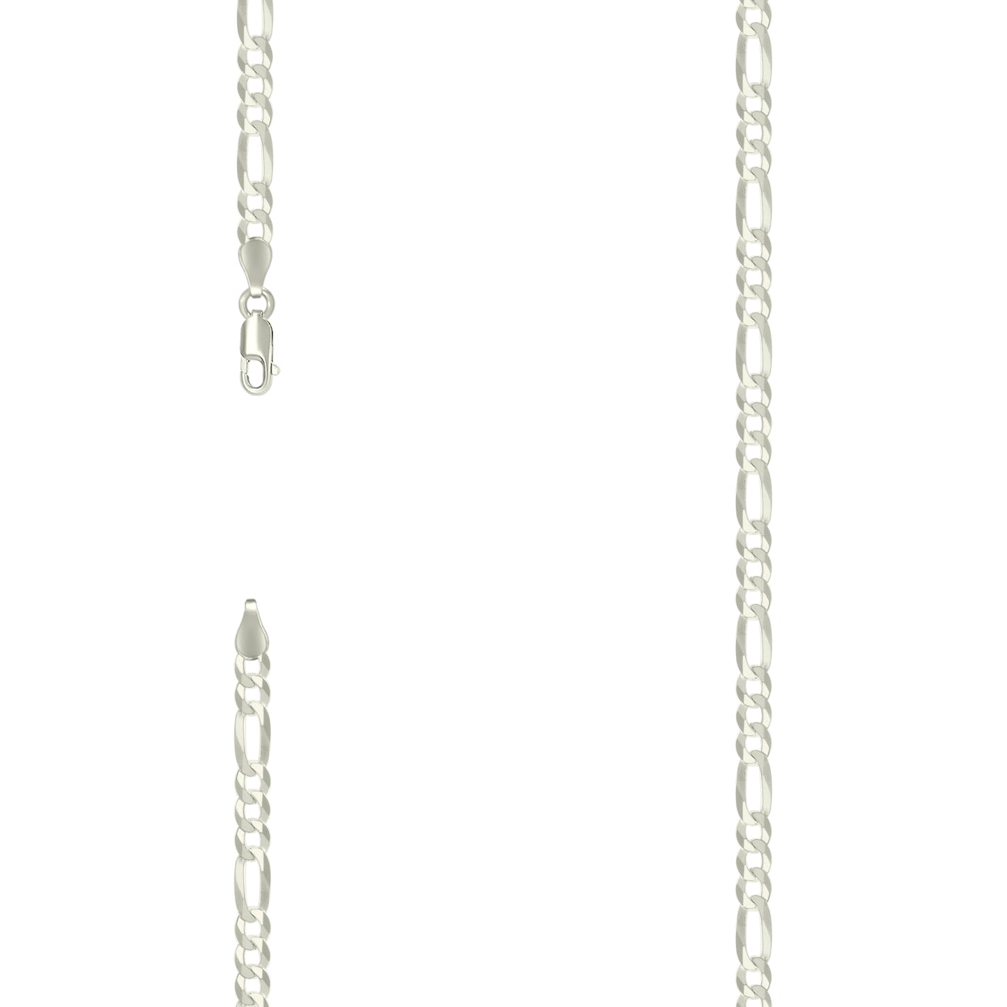 925 Silver Super Flat Figaro Chain 4.9mm