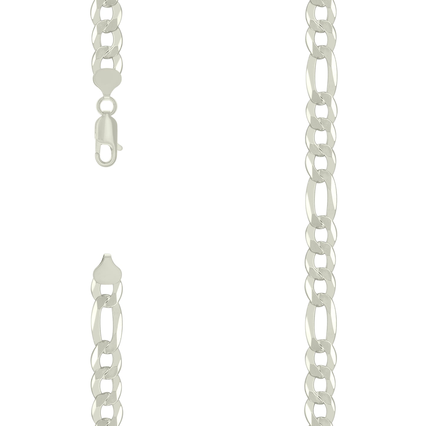 925 Silver Super Flat Figaro Chain 8.9mm