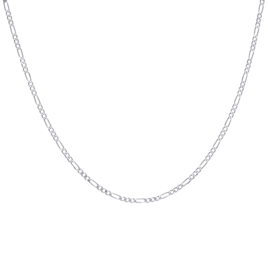925 Silver Super Flat Figaro Chain 2.3mm