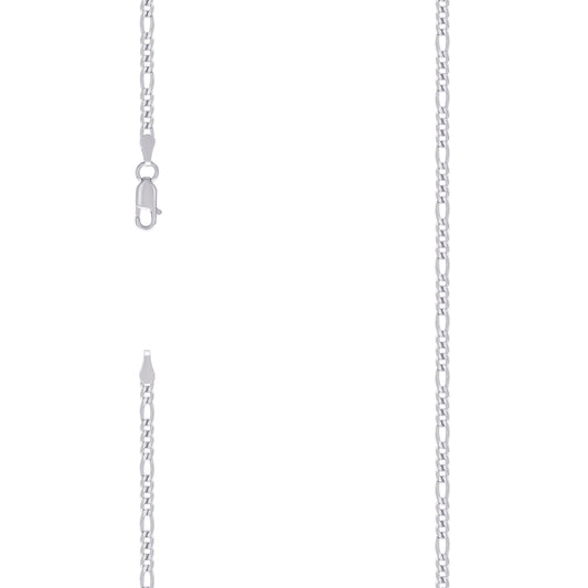 925 Silver Super Flat Figaro Chain 3.9mm