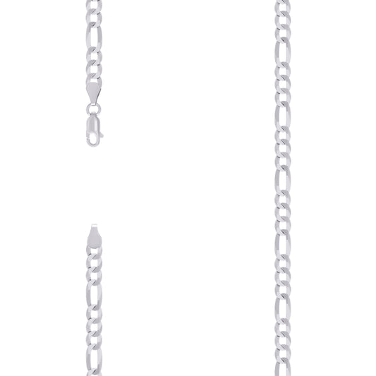 925 Silver Super Flat Figaro Chain 4.9mm
