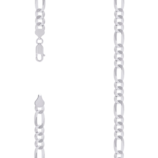 925 Silver Super Flat Figaro Chain 7.8mm