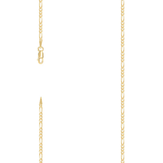925 Silver Super Flat Figaro Chain 2.3mm