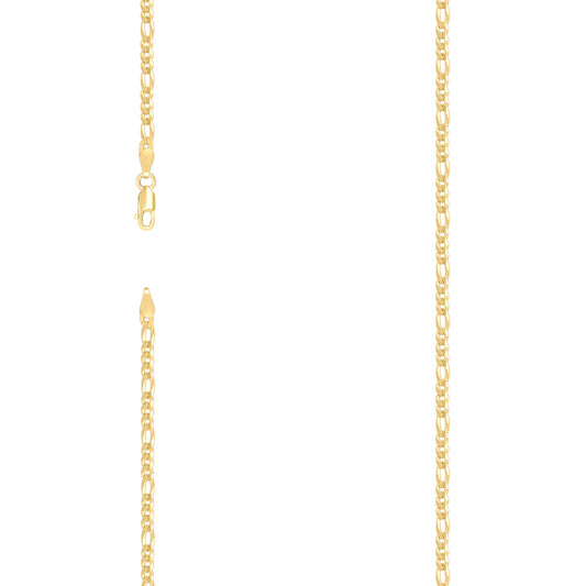 925 Silver Super Flat Figaro Chain 2.9mm