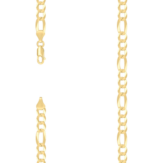 925 Silver Super Flat Figaro Chain 6.6mm
