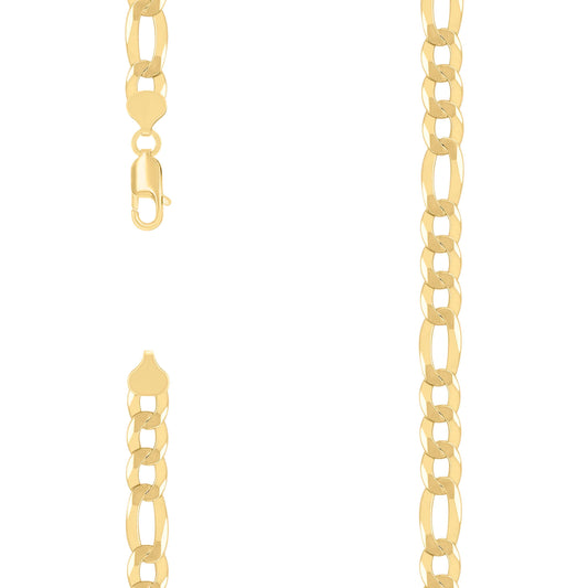 925 Silver Super Flat Figaro Chain 8.9mm