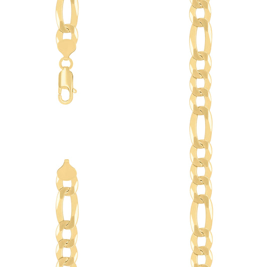 925 Silver Super Flat Figaro Chain 10mm