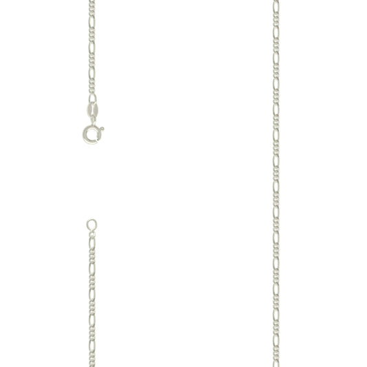 925 Silver Solid Classic Figaro 2.0mm