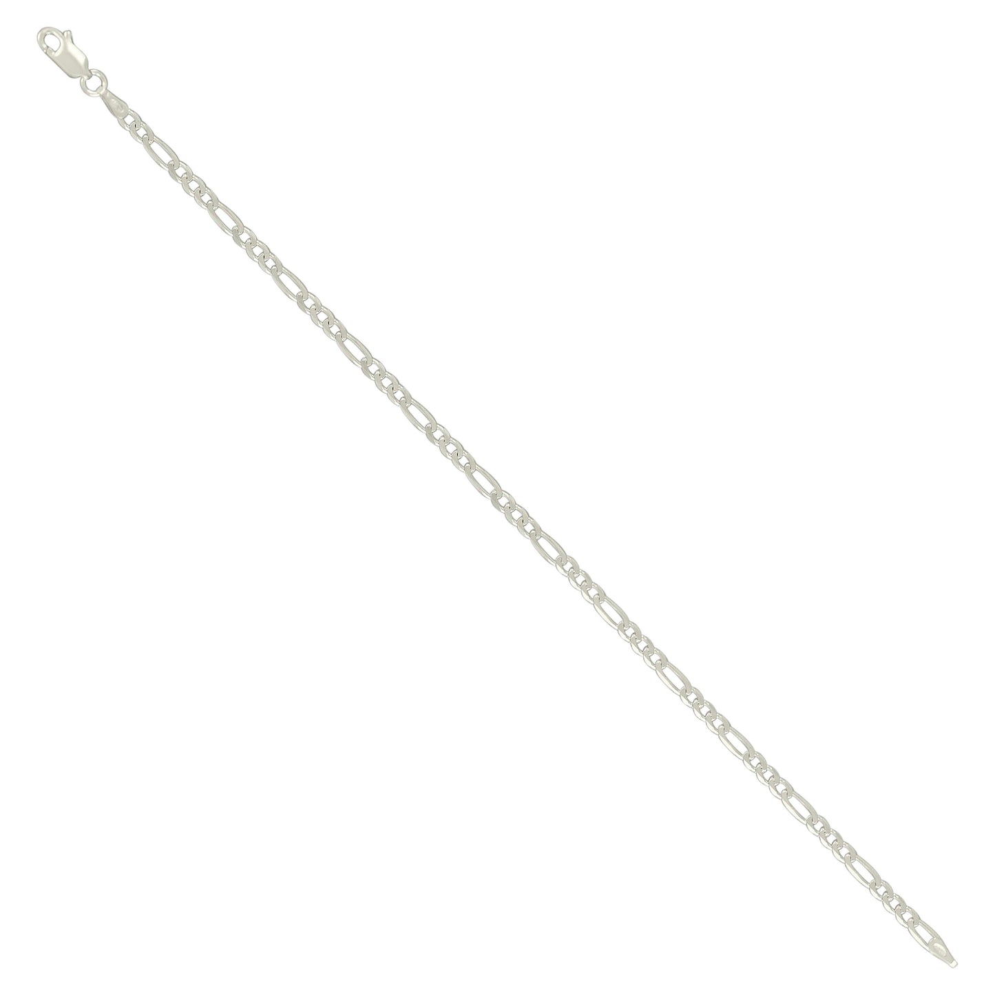 925 Silver Solid Classic Figaro 3.0mm