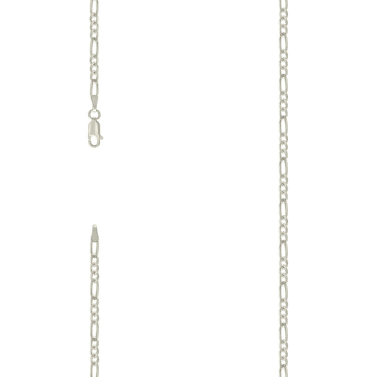 925 Silver Solid Classic Figaro 3.0mm