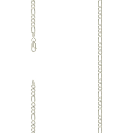 925 Silver Solid Classic Figaro 4.0mm