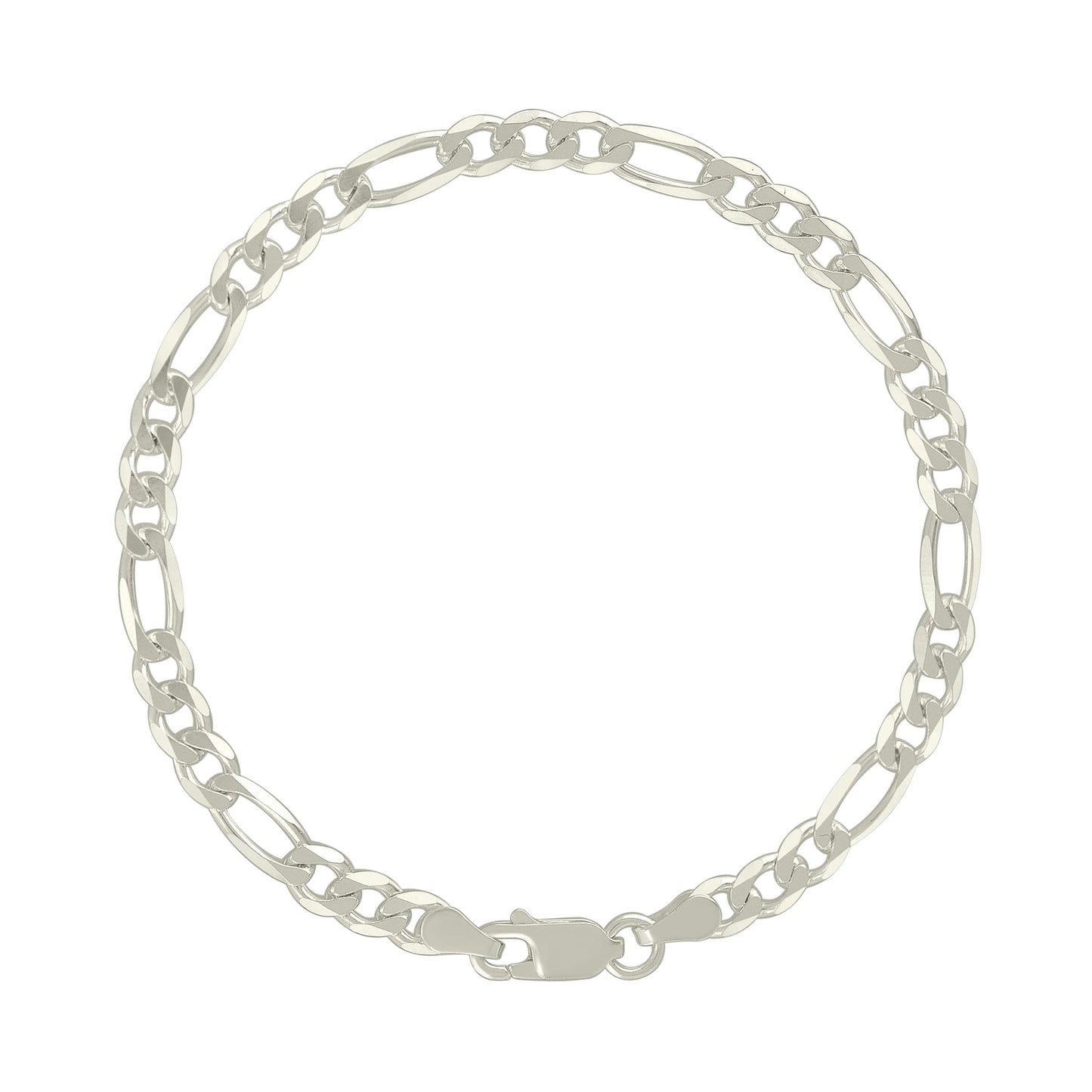 925 Silver Solid Classic Figaro 5.0mm