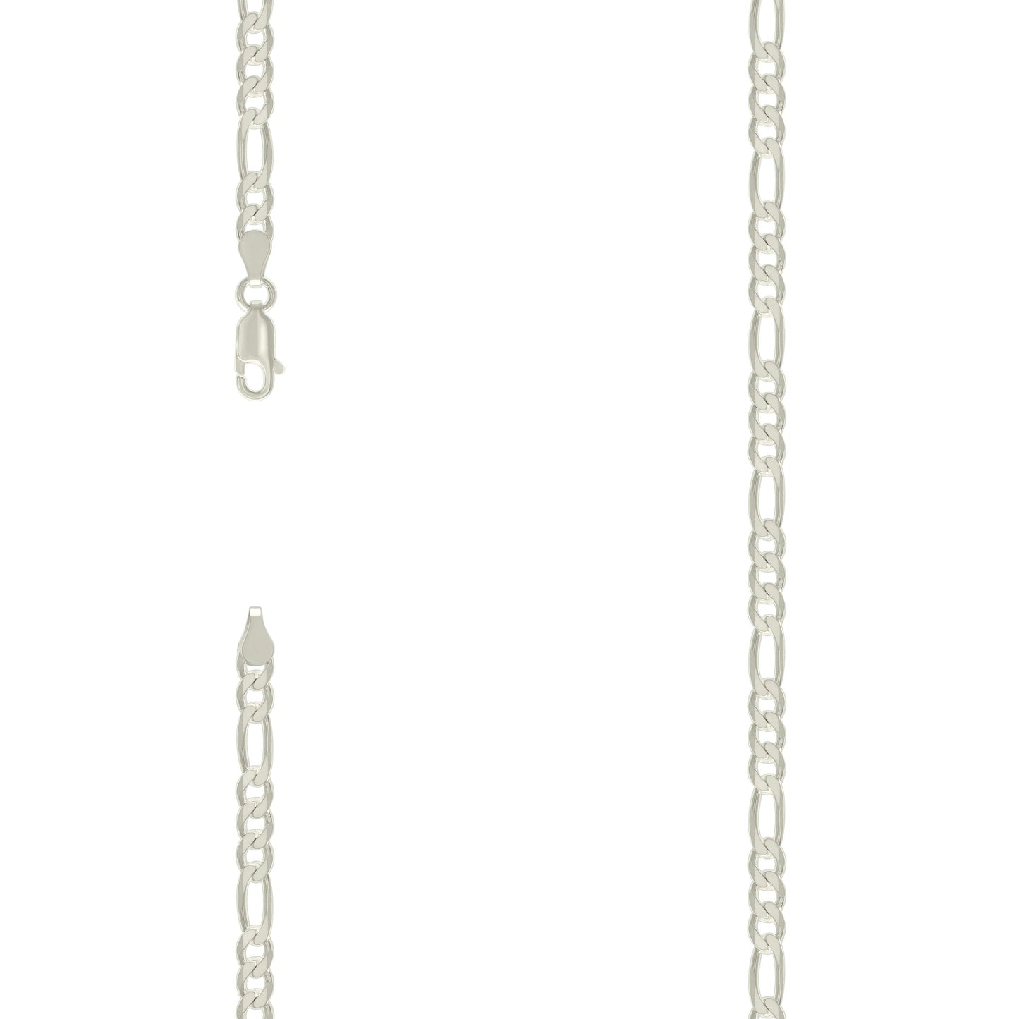 925 Silver Solid Classic Figaro 5.0mm