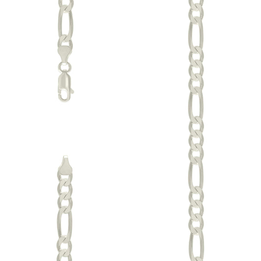 925 Silver Solid Classic Figaro 7.0mm