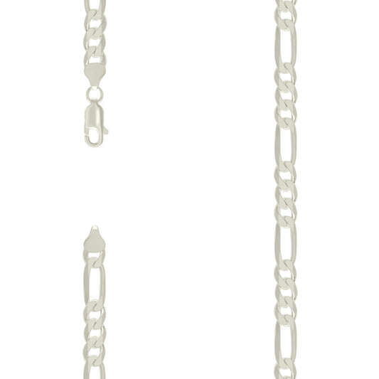 925 Silver Solid Classic Figaro 8.0mm