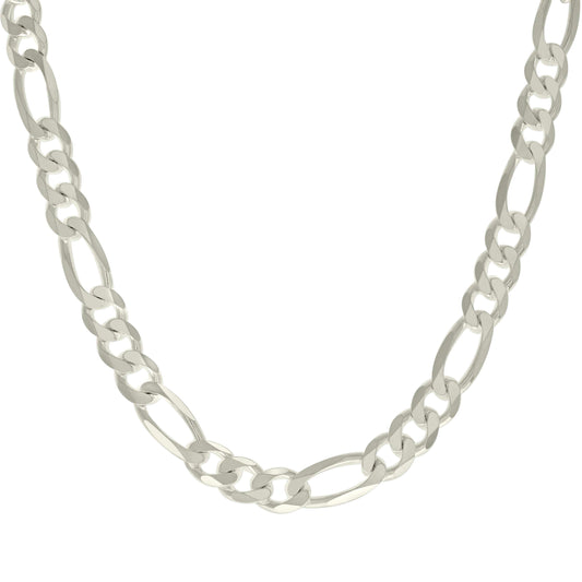 925 Silver Solid Classic Figaro 9.5mm