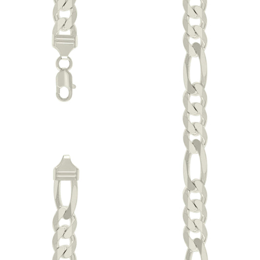 925 Silver Solid Classic Figaro 11.0mm