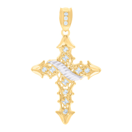 10Kt Gold Cz Pendant