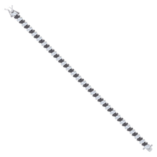 925 Sterling Silver Cz Bracelet 7.25 Inches