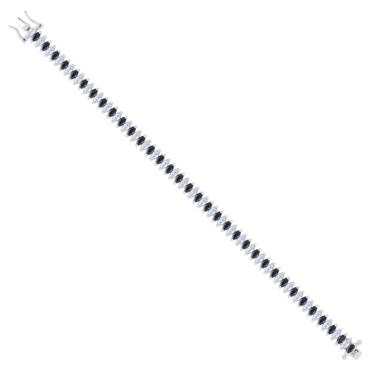 925 Sterling Silver Cz Bracelet 7 Inches