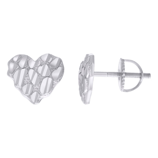 925 Sterling Silver Nugget Earrings