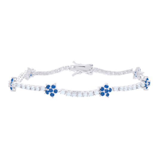 925 Sterling Silver Cz Bracelet 7 Inches