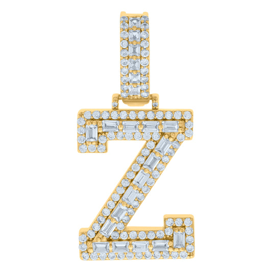 925 Sterling Silver Initial Pendant "Z"