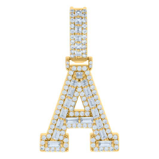 925 Sterling Silver Initial Pendant "A"
