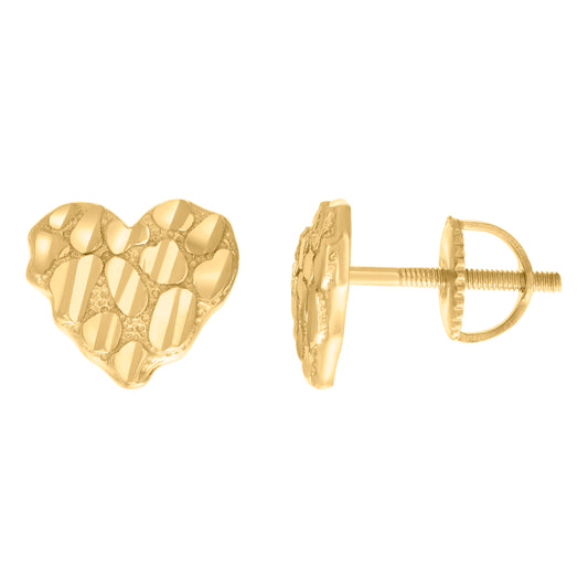 925 Sterling Silver Nugget Earrings