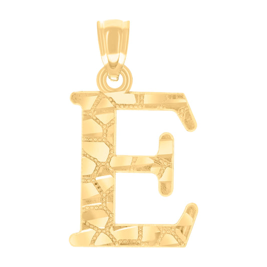 14Kt Gold Pendant Initial "E"