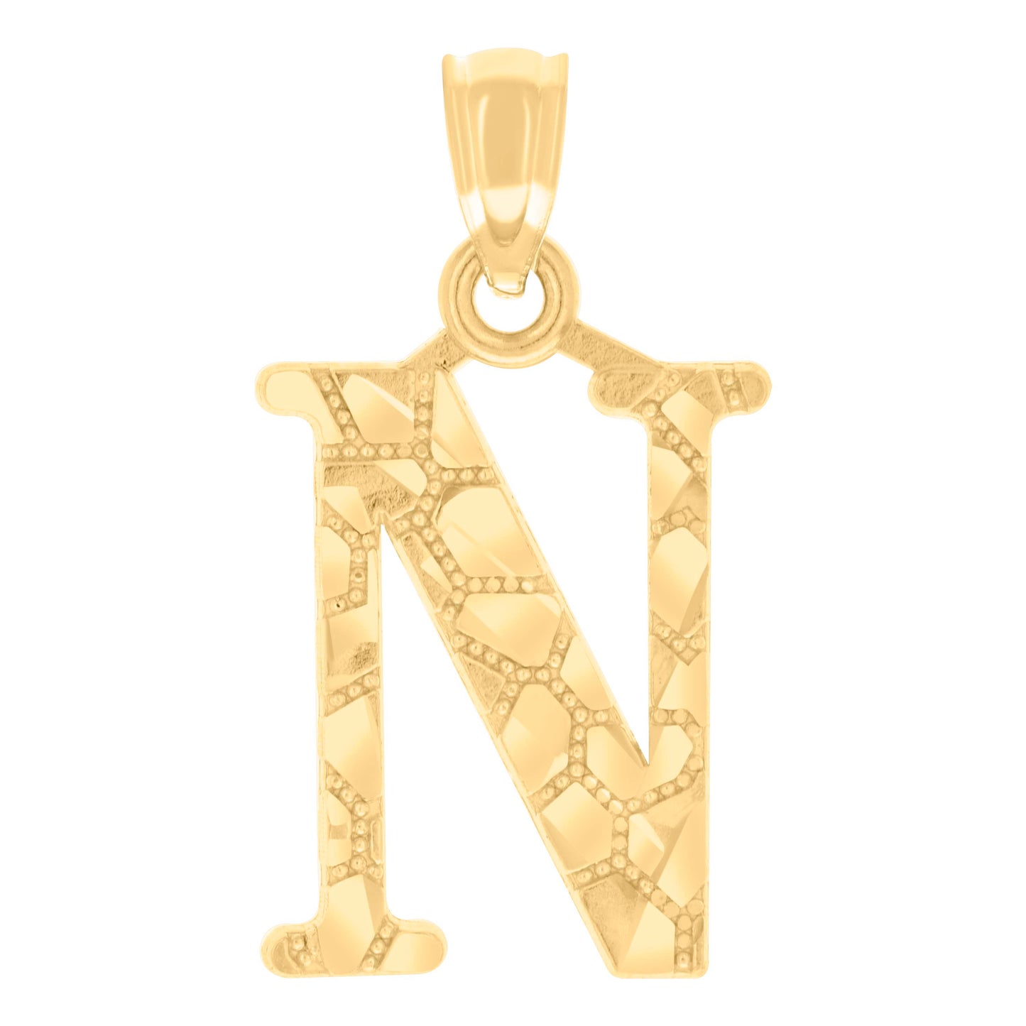 14Kt Gold Pendant Initial "N"