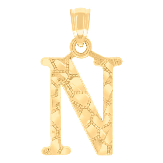 14Kt Gold Pendant Initial "N"