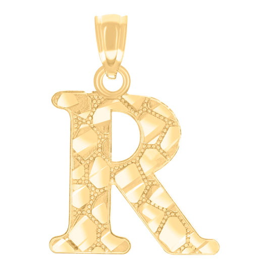 14Kt Gold Pendant Initial "R"