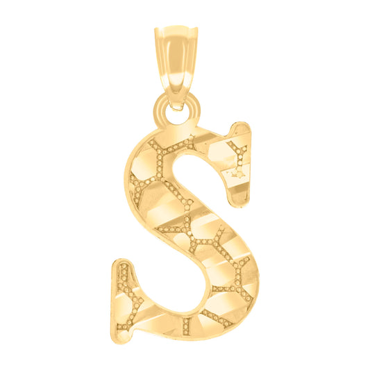 14Kt Gold Pendant Initial "S"