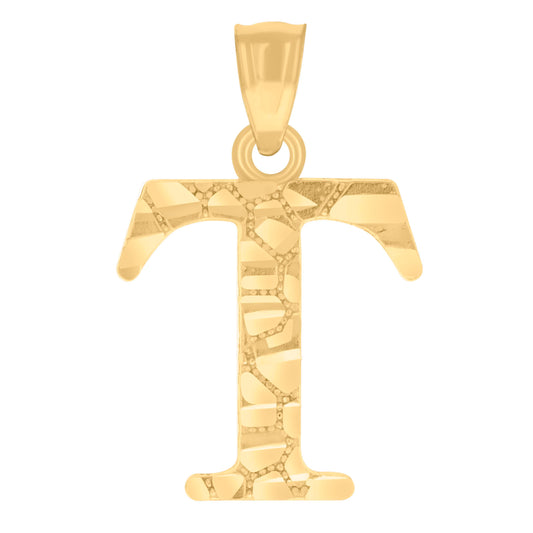 14Kt Gold Pendant Initial "T"